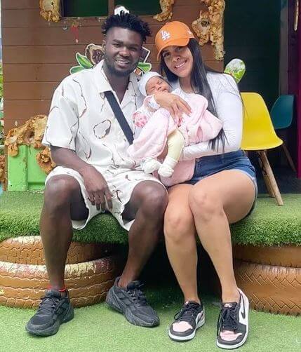 Jordy Caicedo with his soon-to-be wife Jaqueline Cabezas and daughter Georgia.